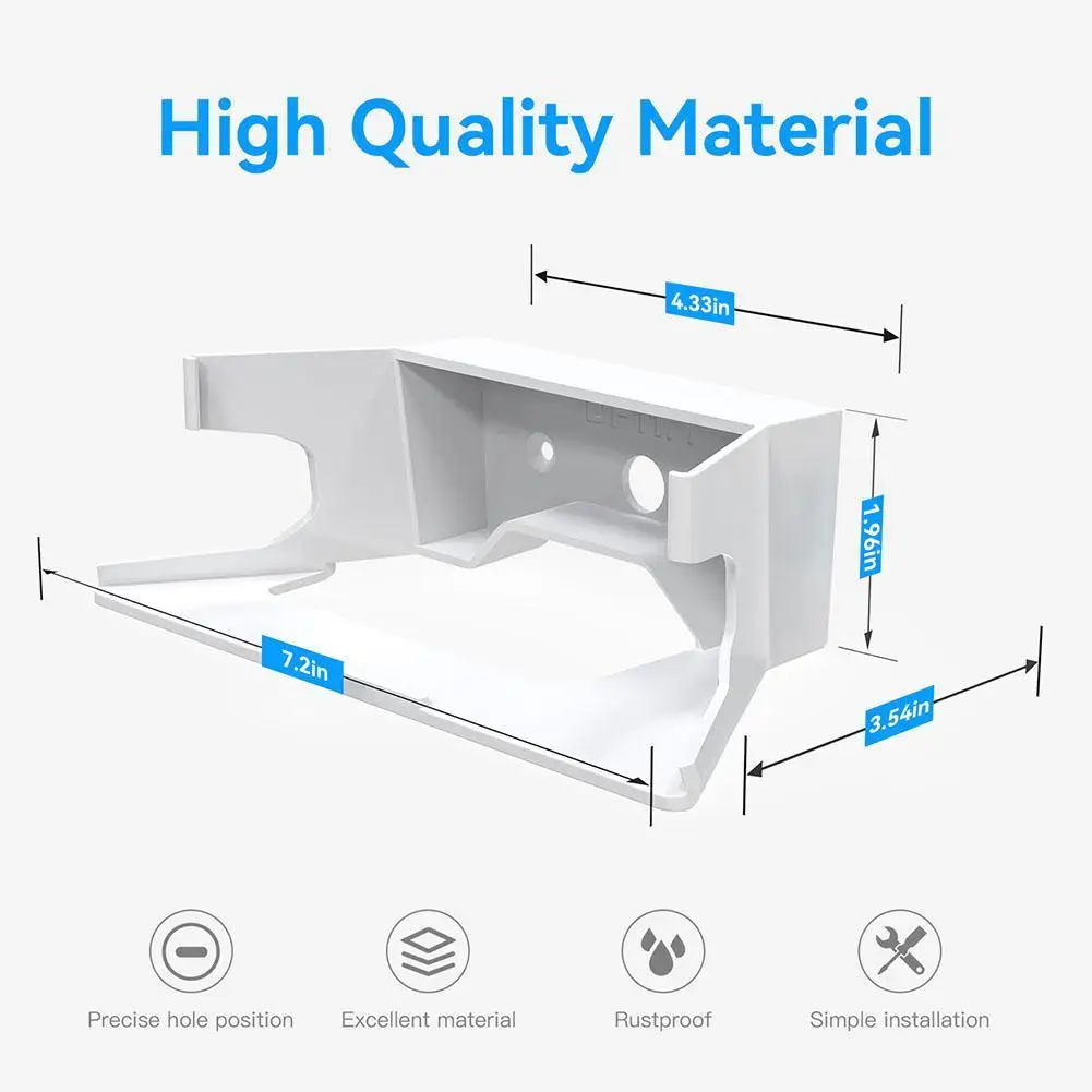 Vertical Flat Wall Mount Kit para StarLink V2 Router, Suporte Suportes, Router Mesh, Proteção, Star Link Internet, ABS, Dishy