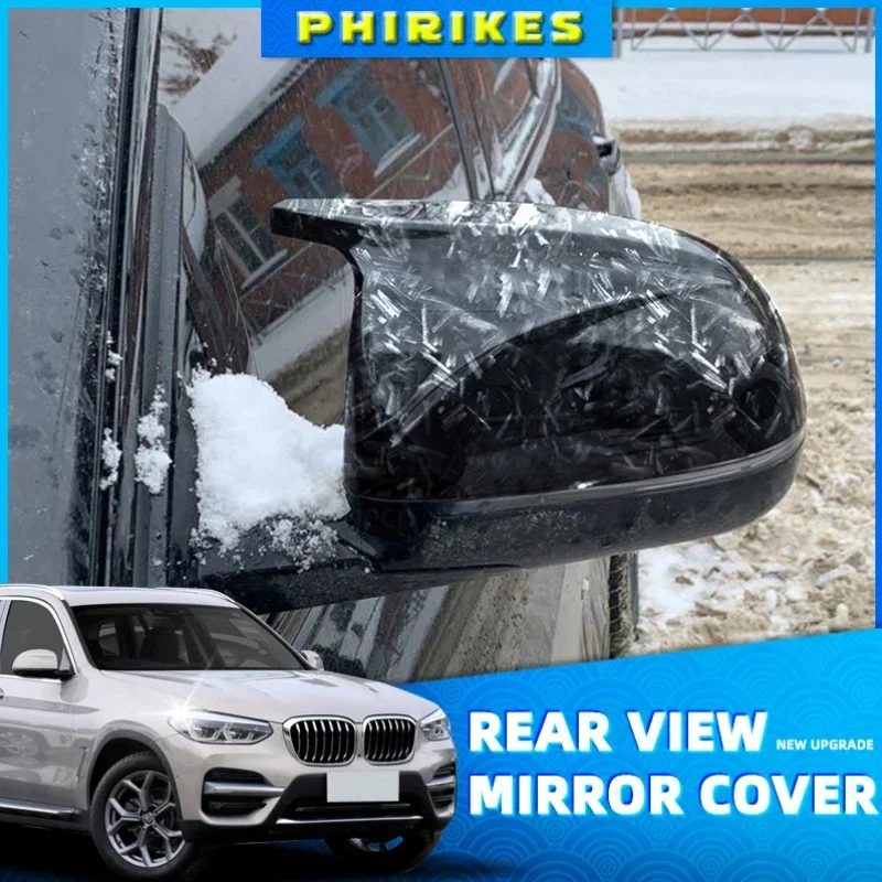 

Car side Rearview Mirror caps CAP High-class Horn For BMW x3 G01 x4 G02 x5 G05 X6 G06 X7 G07 Accessories M3 Style Mirror cover