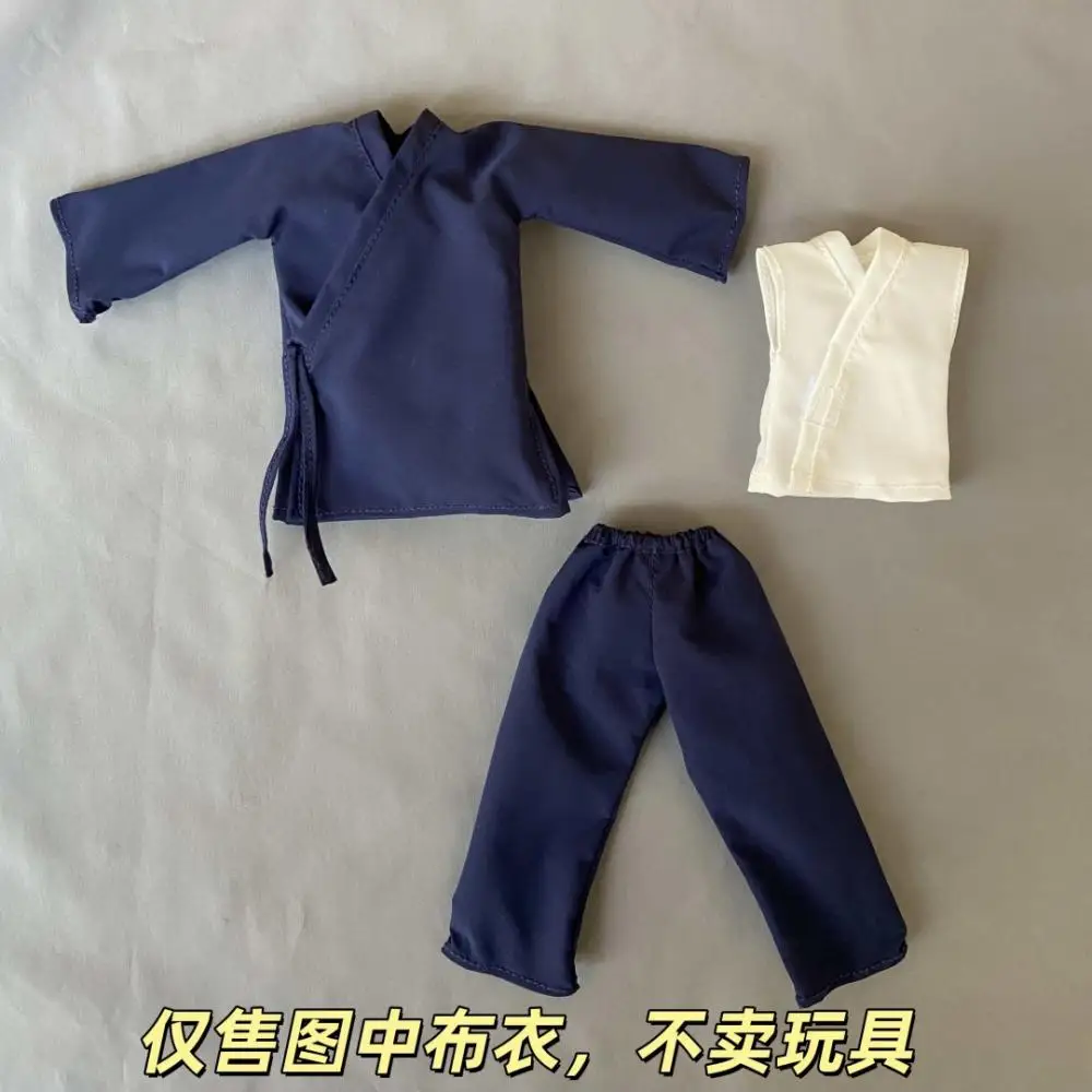 O Outcast Shf Anime Feito à Mão Zhanglingyu 4 Pçs/set Dao Fu Tops Calças Cinto Roupas Construídas em Fio de Ferro É Adequado para Brinquedo 1/12