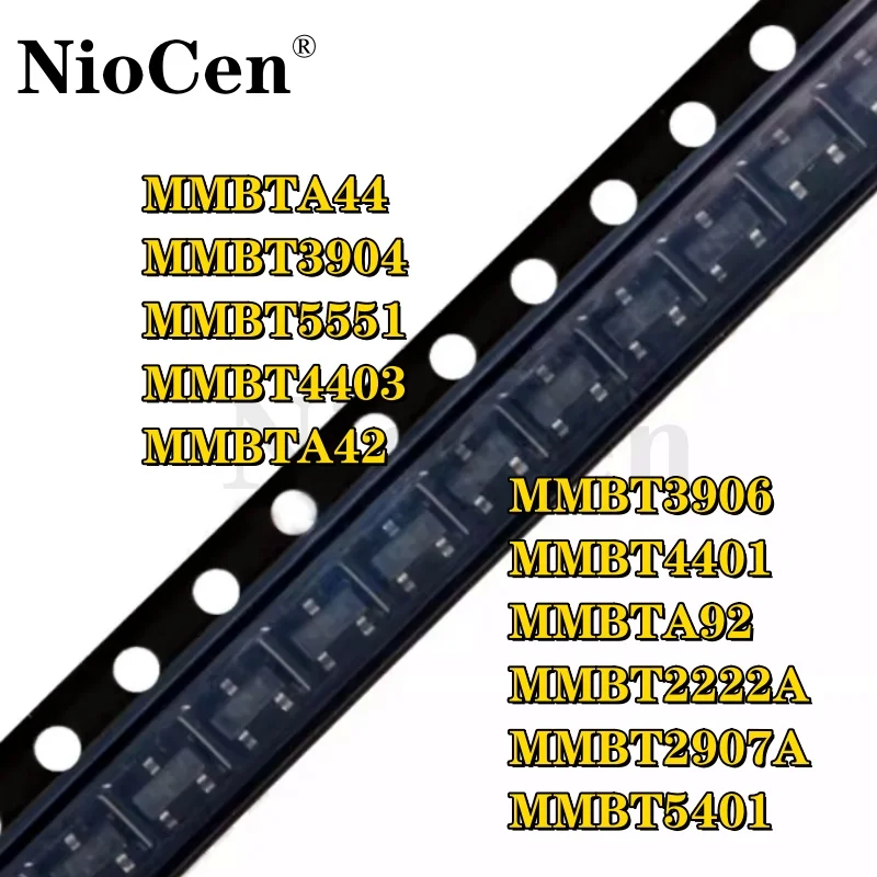 

（100PCS）MMBT3906 MMBT3904 MMBT4401 MMBT5401 MMBT5551 MMBTA42 MMBTA92 MMBTA44 SOT-23 Transistor