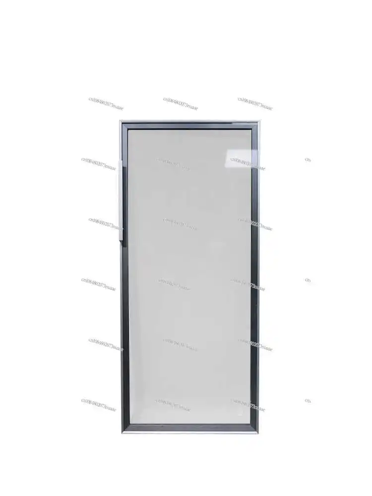 Frame Tempered Glass Wardrobe Door, Narrow Side Design, Tea Gray, Black, Transparent Color, Light Luxury Bookcase, Wine Cabinet