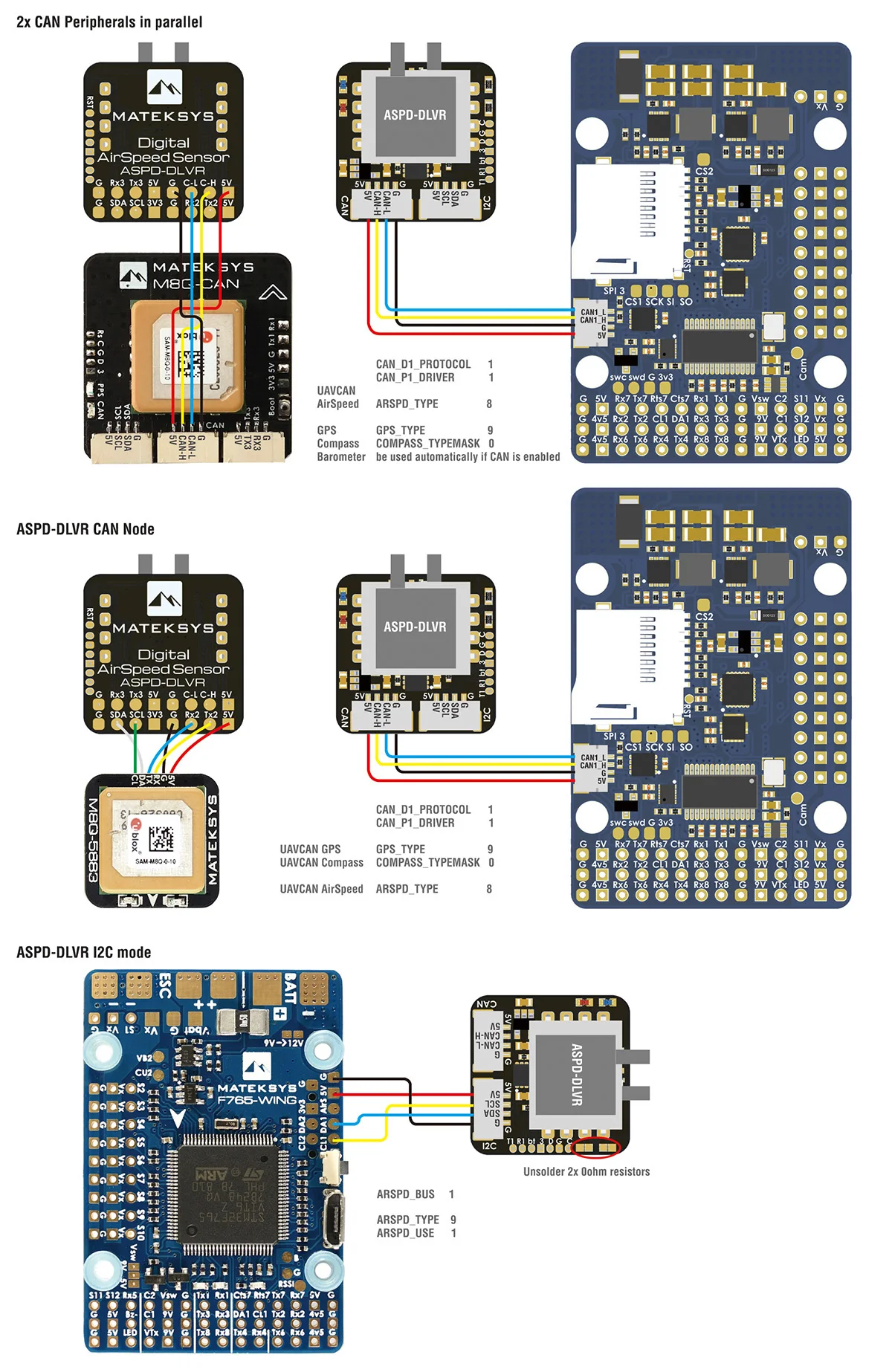 Picture 7: Matek ASPD-DLVR DIGITAL  AIRSPEED SENSOR for RC FPV Racing Freestyle Airplane  Drone F765-Wing Flight Controller