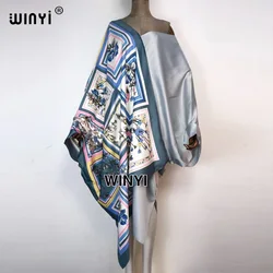 WINYI Middle East Dress Print Boho Color matching Muslim Abaya Bazin Robe Gown Broder Riche Sexy Lady Party maxi beach kaftan