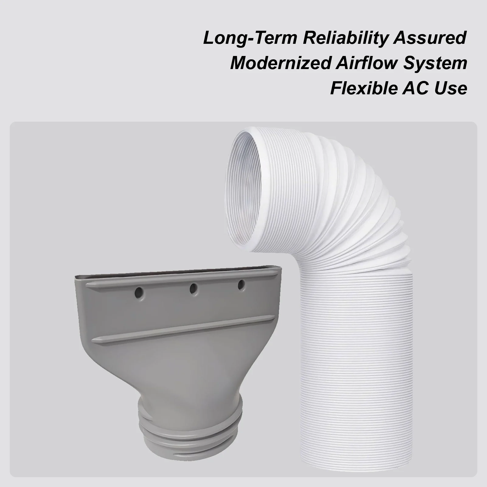 

Плоский адаптер выхлопной трубы кондиционера, соединитель выхлопного шланга портативного кондиционера, подходит для вентиляционной трубки диаметром 5,1 дюйма, 5,9 дюйма