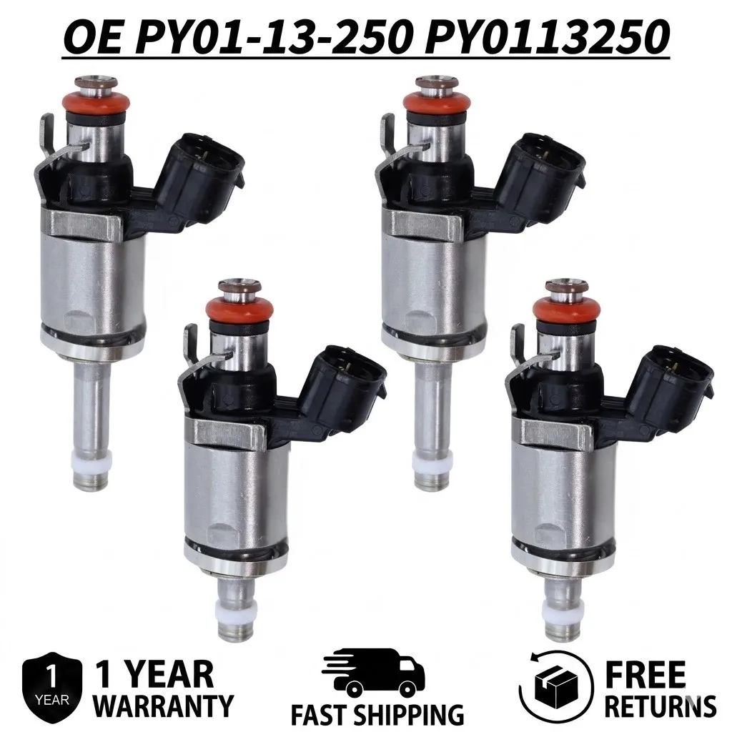 

4pcs Fuel Injectors for 2014-2018 Mazda CX-5 2.5L, Replacement Part PY01-13-250, Engine Nozzle Set, High Precision, Reliable