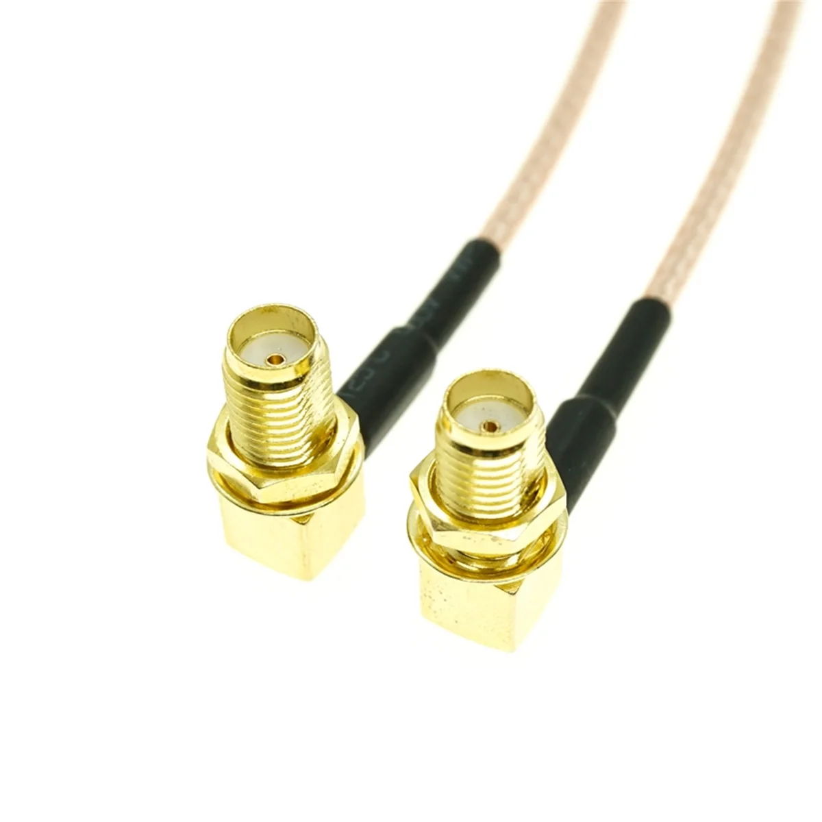 SMA Female Right Angle to SMA Female Jack Bulkhead Right Angle Coaxial Type Pigtail Jumper RG316 Cable Low Loss SMA to SMA