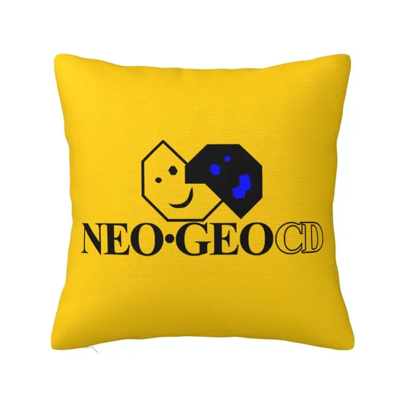 Funda de cojín con logotipo de Neo Geo, funda de almohada de poliéster de 66x66cm para juego Arcade Neogeo, funda de almohada para sofá, decoración para sala de estar