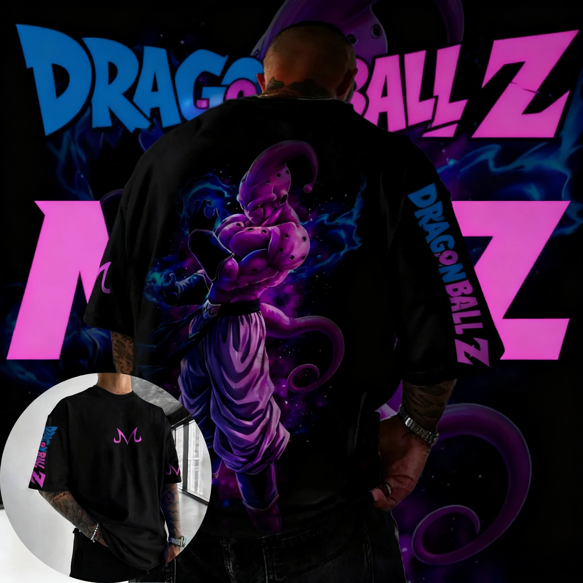 

Самая продаваемая футболка Dragon Ball Anime Series Majin Buu с персонажами 2025, летняя свободная повседневная футболка из 100% чистого хлопка Y2K