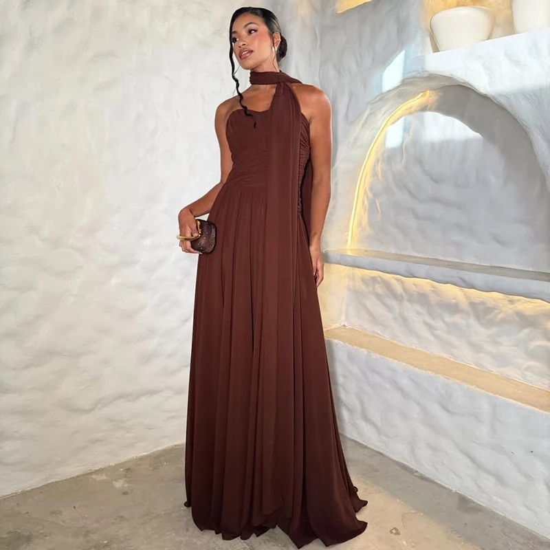 

Thinyfull Boho A-Line Prom Evening Dresses Sweetheart Floor Length Maxi Party Dress Chiffon Night Cocktail Prom Gowns Customized