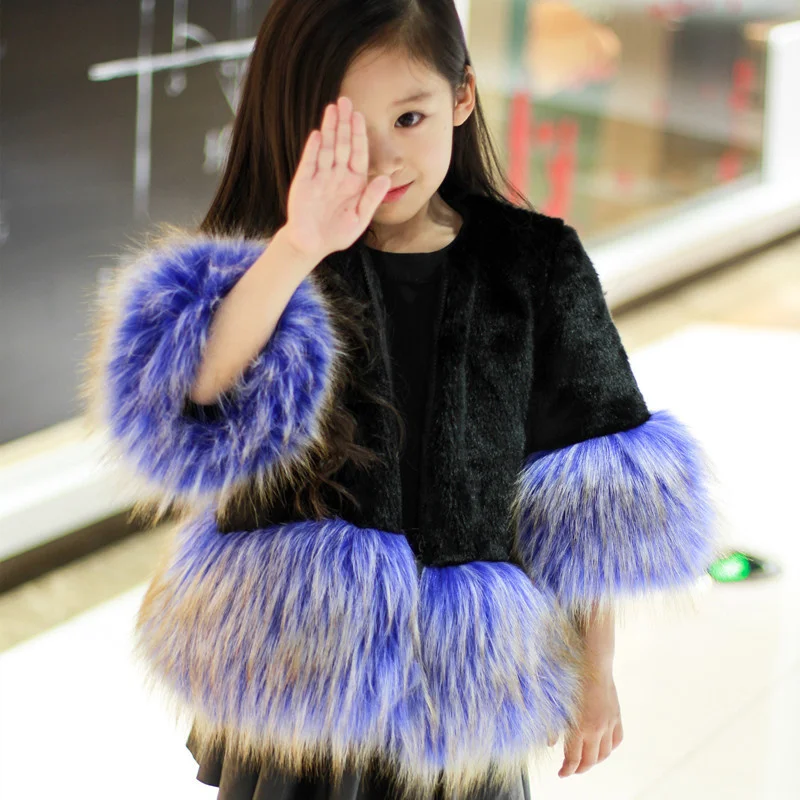 

Girls Coat Furs Jacket Cotton Outwear Windproof 2022 Beautiful Warm Thicken Plus Velvet Winter Children's Clothing