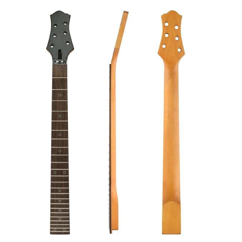 [Matte] 24 frets 25.6 inches, maple handle, rosewood fretboard guitar LP neck, lock string pillow