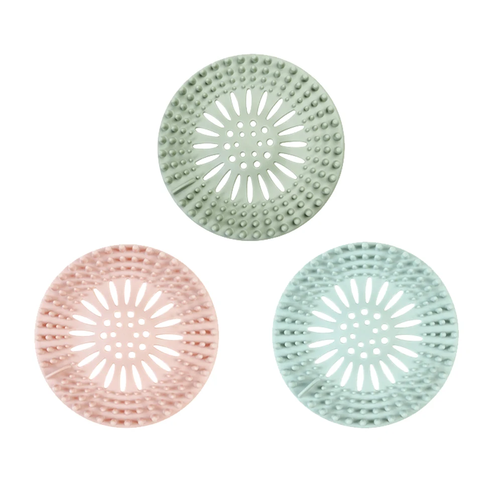 

3 Pcs 13cm Silicone Hair Stopper Soft Durable Non Toxic Food Grade Universal Sink Strainer Mesh Filter Garbage Catcher Kitchen
