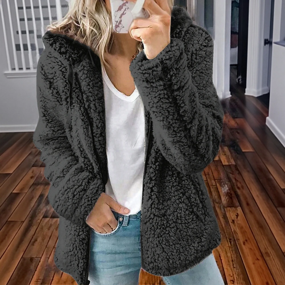 

Женское пальто с капюшоном и длинными рукавами, осень-зима, удобное, однотонное, свободное, повседневное, повседневное, базовый стиль