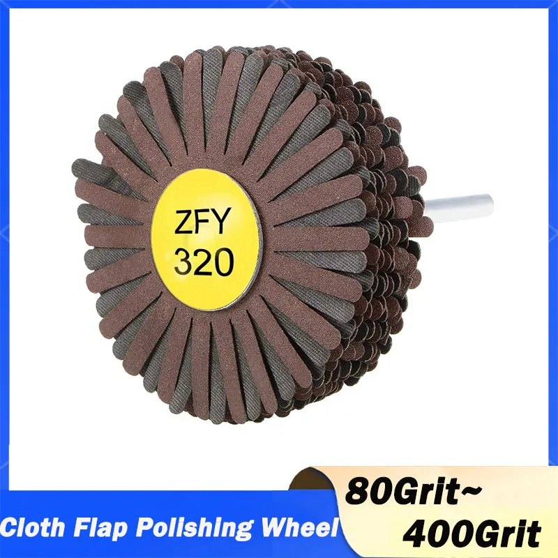 1 Pcs/lot Abrasive Sanding Flap Wheel Mop Discs Sandpaper 80/120/150/180/240~400 Grit Rotory Tools  For Woodworking Root Carving