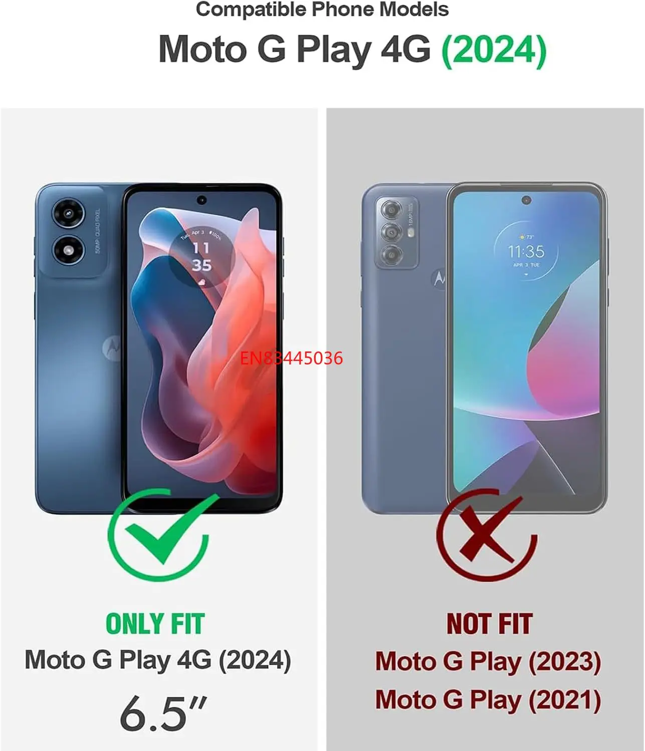10000mAh External Battery Case for Moto G Play 2024  (6.5 inches) Portable Protective Wireless Charging Case Support Carplay