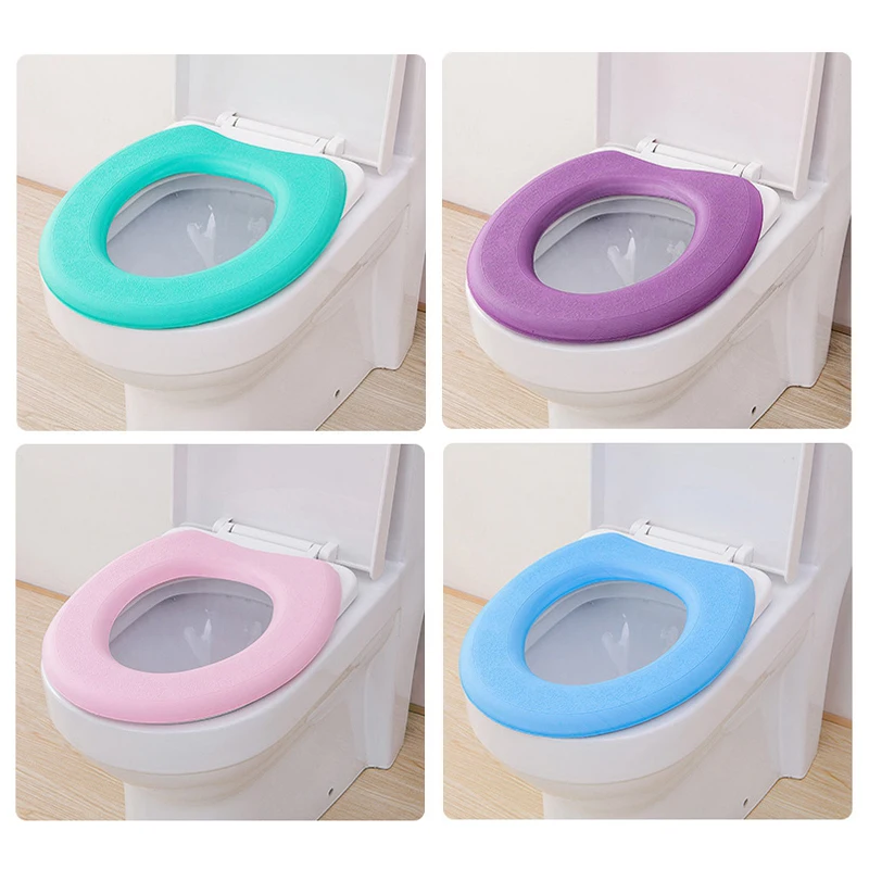 Waterpoof Soft Toilet Seat Cover Bathroom Washable Closestool Mat Pad Cushion O-shape Toilet Seat Bidet Toilet Cover Acces