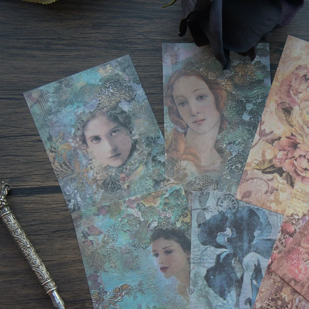 50 hojas de belleza oculta en el tiempo, diseño de fondo, papel artesanal, etiqueta de regalo, decoración, álbum de recortes, bricolaje