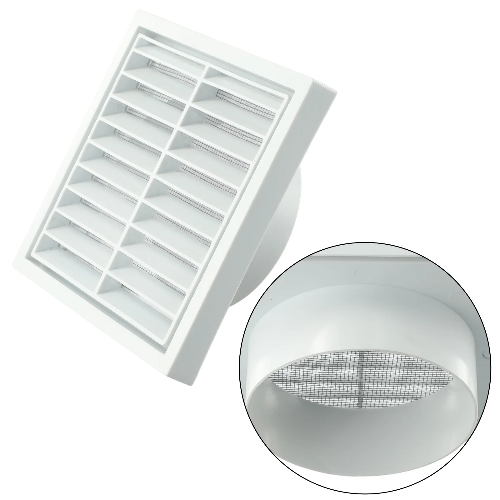 Outdoor Square Vent Louver Ventilation Grill With Filter Fresh Air System Mosquito Insect Net Cover Screen Exhaust Outlet