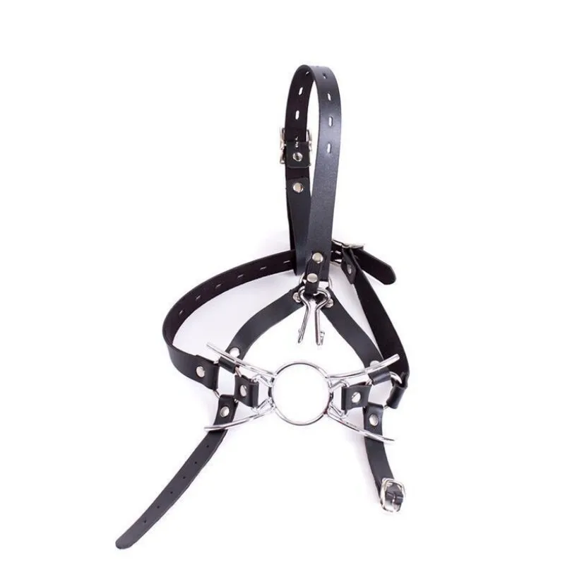 BDSM Mouth Gag Sex Toy Nose Plug Bondage Gear SM Slave Harness Fetish Toys Female Open Mouth Gag Blowjob Sex Tools 18+ Adult Toy view 2