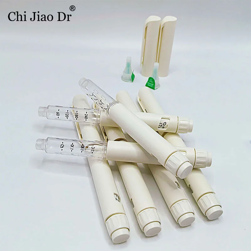 

ChiJiaoDr 10, стерильные одноразовые ручки для инъекций, вращающийся пресс-шприц, регулируемая компрессионная ручка для инъекций, ручка для инъекций инсулина