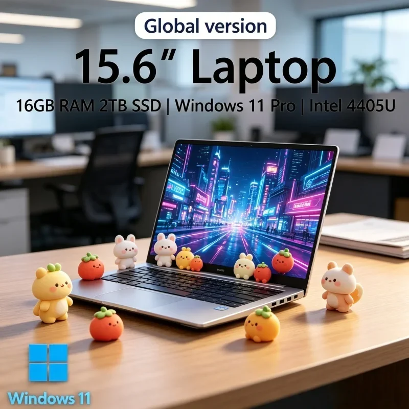 Laptop Exalted 2026 Svelte Hyper Slender de 15.6 Pulgadas, 16GB RAM, SSD, Intel 4405U, PC para Juegos Sagacious, Pantalla 1920*1080, Zephyrine Office