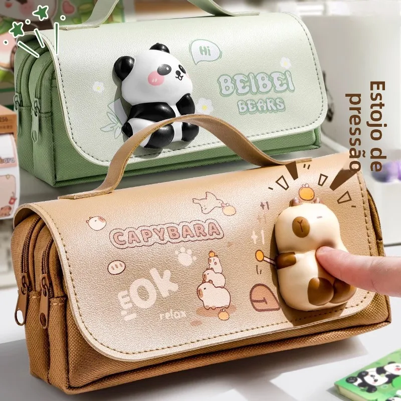 large-capacity-stress-relief-pencil-case-capybara-design-for-boys-and-girls-primary-and-middle-school-students-stationery-bag
