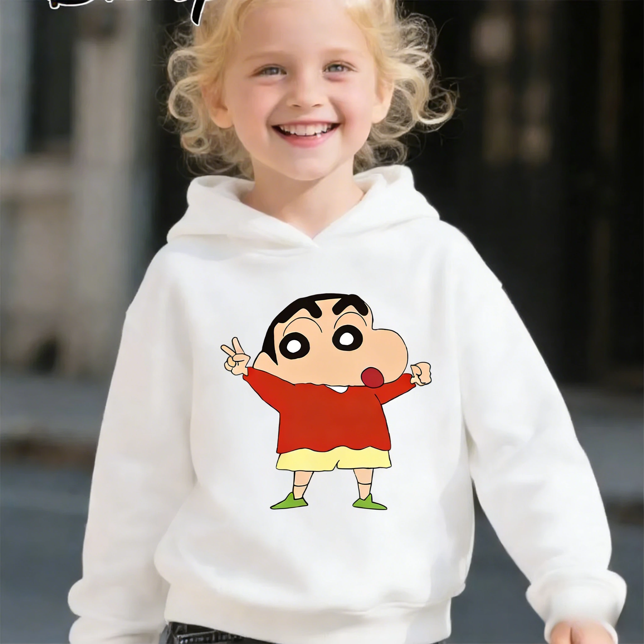 

Спортивная одежда с капюшоном Xiaoxin The Crayon Cartoon Character, коллекция Осень-Зима 2026, из чистого хлопка, для детей и взрослых, семейная, повседневная, модная