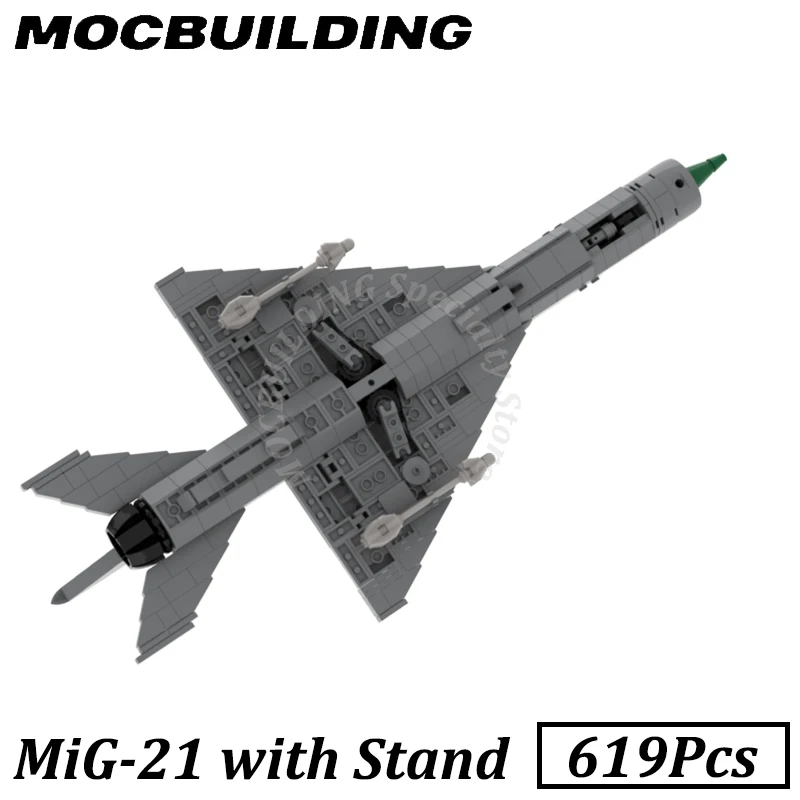 MiG 21 Model Battleplane Fighter Jet mig21 Airplane Aircraft  MOC Building Blocks Brick Gift Christmas Presents