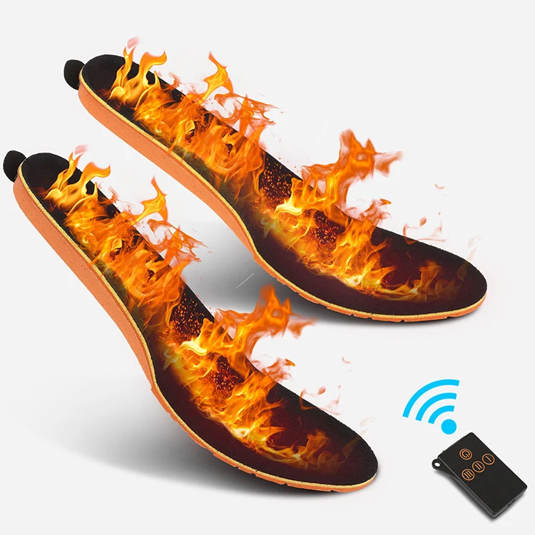

2023 Usb Smart Custom Winter Rechargeable Self-heating Warm Carbon Fiber Sports Foot Comfort Heated Shoe Insoles