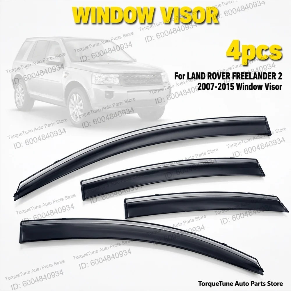 Premium Direct Fit Easy Installation Durable Aerodynamic Window Visor Wind Deflector For LAND ROVER FREELANDER 2 2007-2015