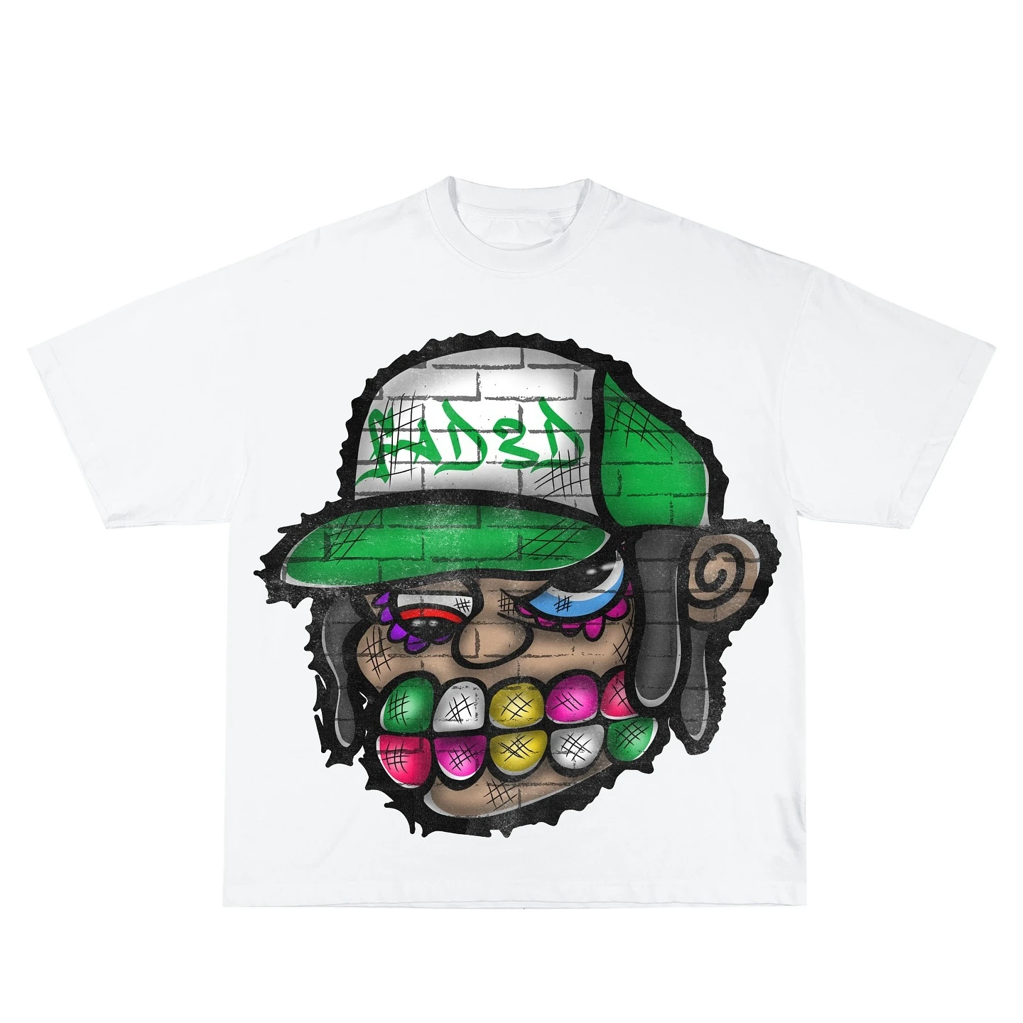 Y2K Streetwear Big Head Cartoon Print Graphic T-shirts Oversized Women Casual Loose Harajuku Short Sleeve 2000s Clothes