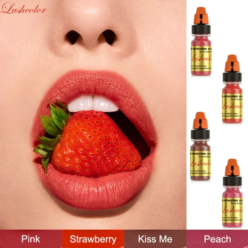 

Lushcolor Soft Pink Lip Pigment Set 8ML Semi Cream PMU Ink for Natural Daily Lip Blush Permanent Makeup Tattoo Supplies Japan