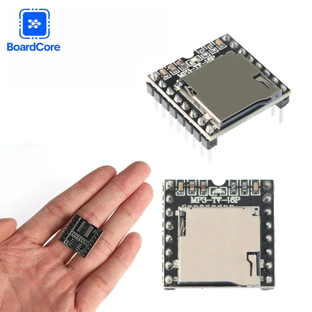 1-10pcs DFPlayer Mini MP3 Module UART Control SD TF Card Audio Player 3.3V-5V IO Serial Port Voice Board MP3-TF-16P for Arduino