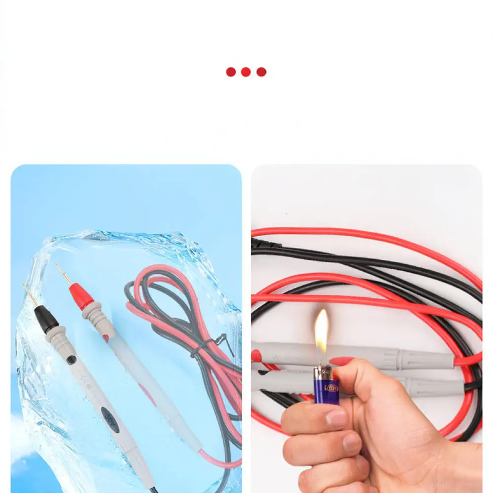Universal Digital Multimeter Test Leads Kit Ultra Sharp Needle Tip Probes Silicone Wire Cable For Electronic Repair Lab Testing