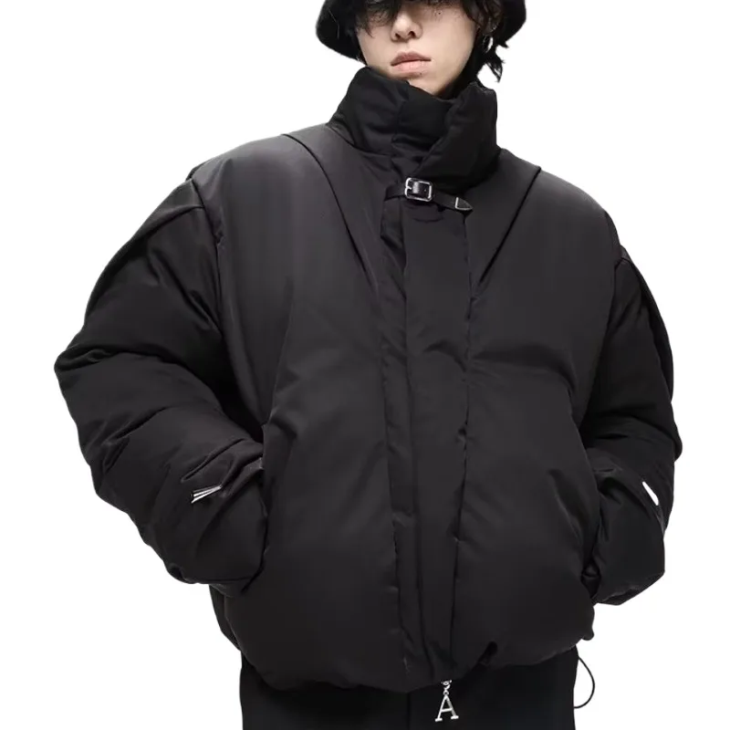 

Men's Fashion Oversized Hip Hop Puffy Parkas Winter Warm Puffer Overcoat Cotton Padded Thick Thermal Designer Wadded Jacket