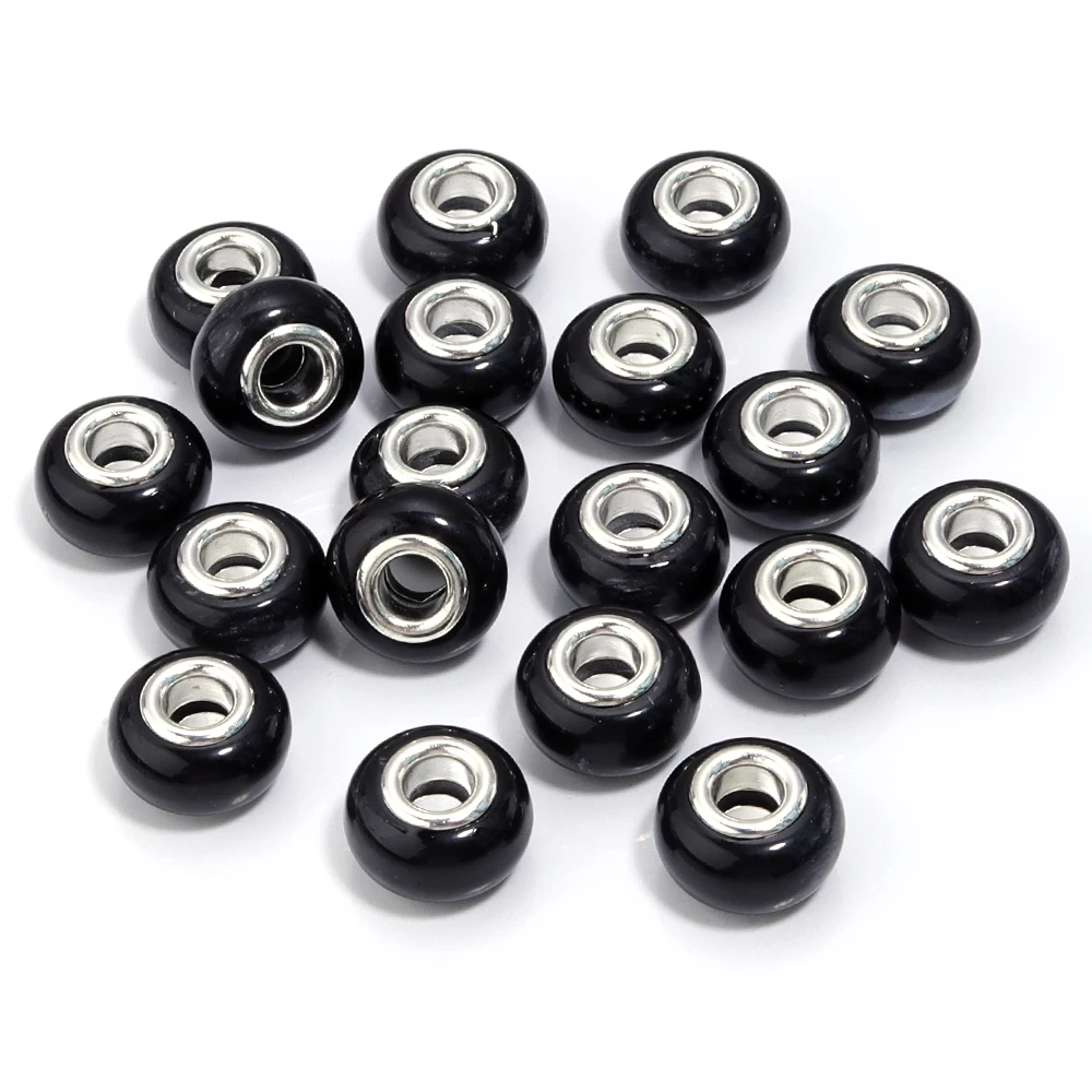 20Pcs Resin Round Beads for DIY Bracelet and Necklace Making