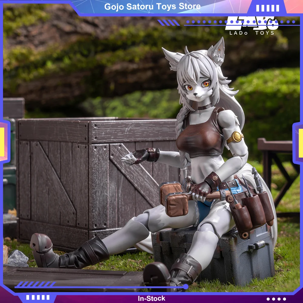 

LADOTOYS ERA-001 1/12 Scale Liya Cute Wolf Sister Repairer Action Figures Soldier Movable Joints Anime Model Collection Toy Gift