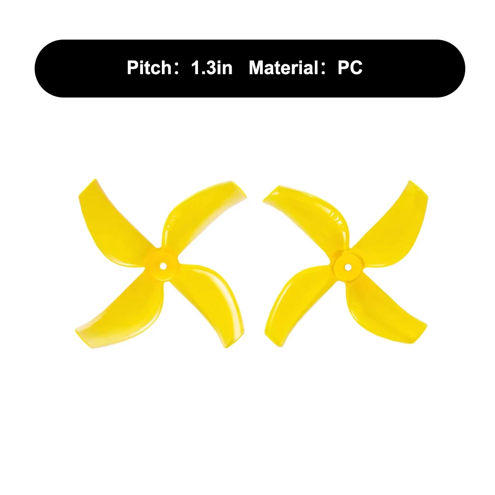 4Pairs Gemfan 1613-4 4-Blade Propeller 1.6inch 1mm/1.5mm CW CCW for FPV Drone Racing Tiny Whoop Light Multirotor