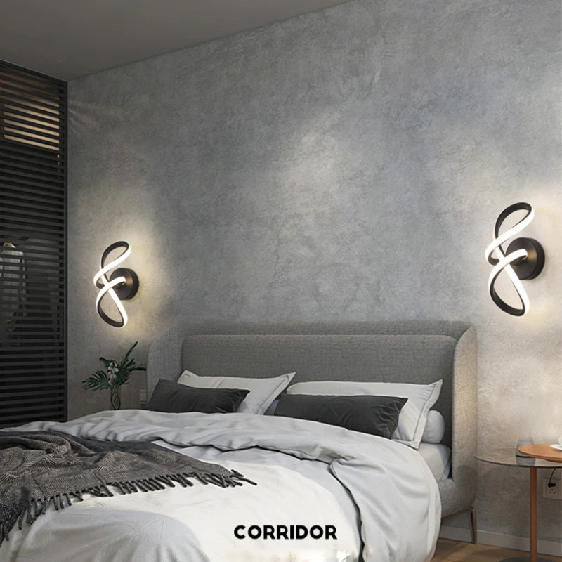 Imagem -03 - Modern Bedside Led Wall Lamps Candeeiro para Quarto Escadas Corredor Sala de Estar Decoração para Casa Iluminação Interior Luminária Brilho