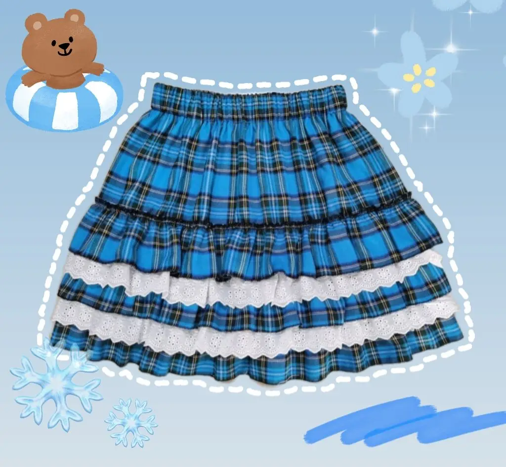 

Original Harajuku Lolita Style Sweet Bow Pearl Buckle High Waist Pleated Skirt Y2k Girls Japanese Kawaii A-line Mini Skirt
