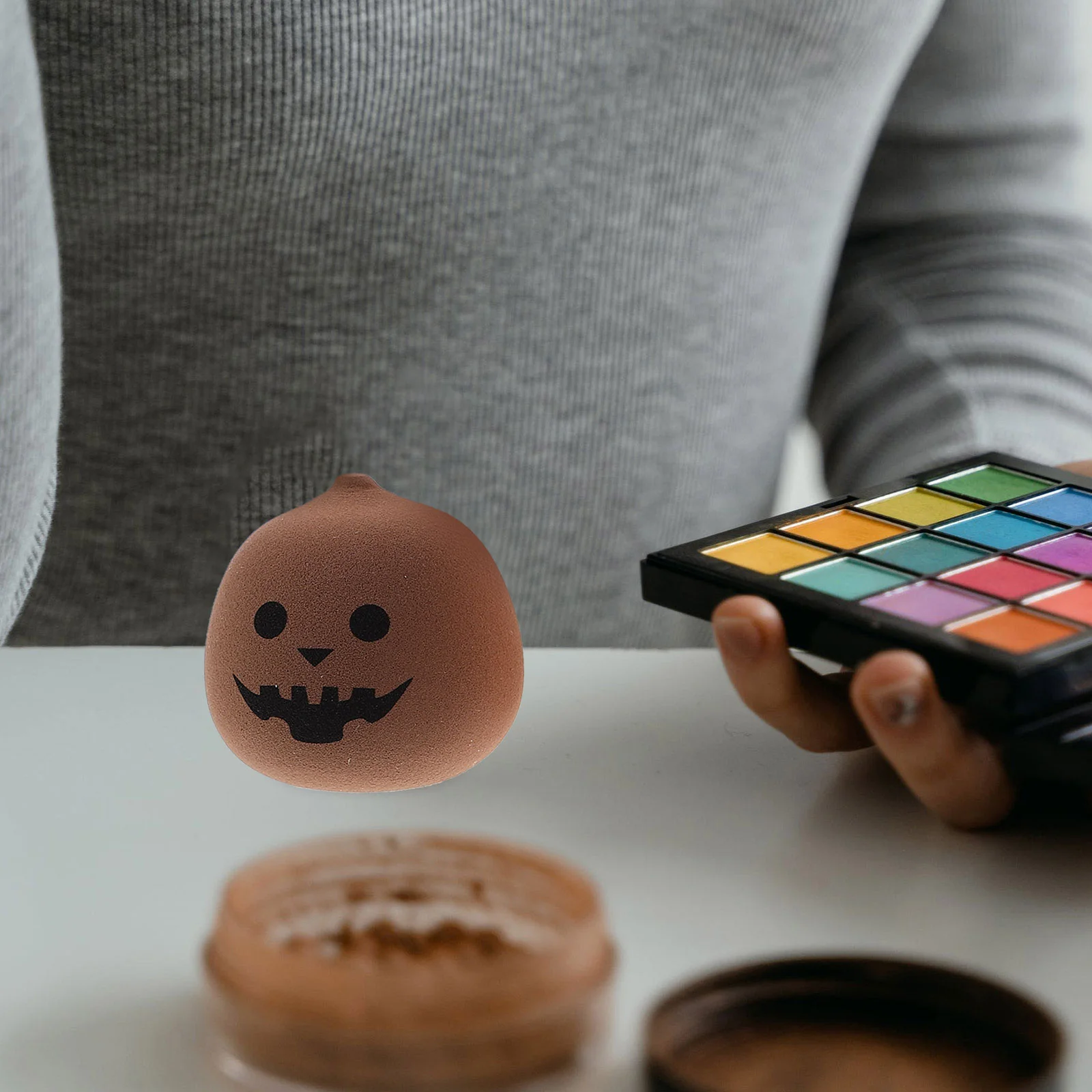 Éponges de mélange René de maquillage d'Halloween pour filles, surligneur, bouffées de poudre, mélangeur, 3 pièces