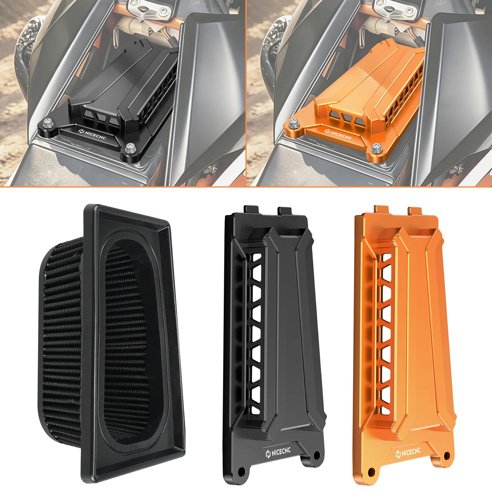 Für 2009-2025 KTM 690 Enduro R Hochleistungs-Luftfilter/Luftfilterkasten-Abdeckung für Husqvarna 701 Supermoto 2016-2025 GasGas 700 ES SM 22-25