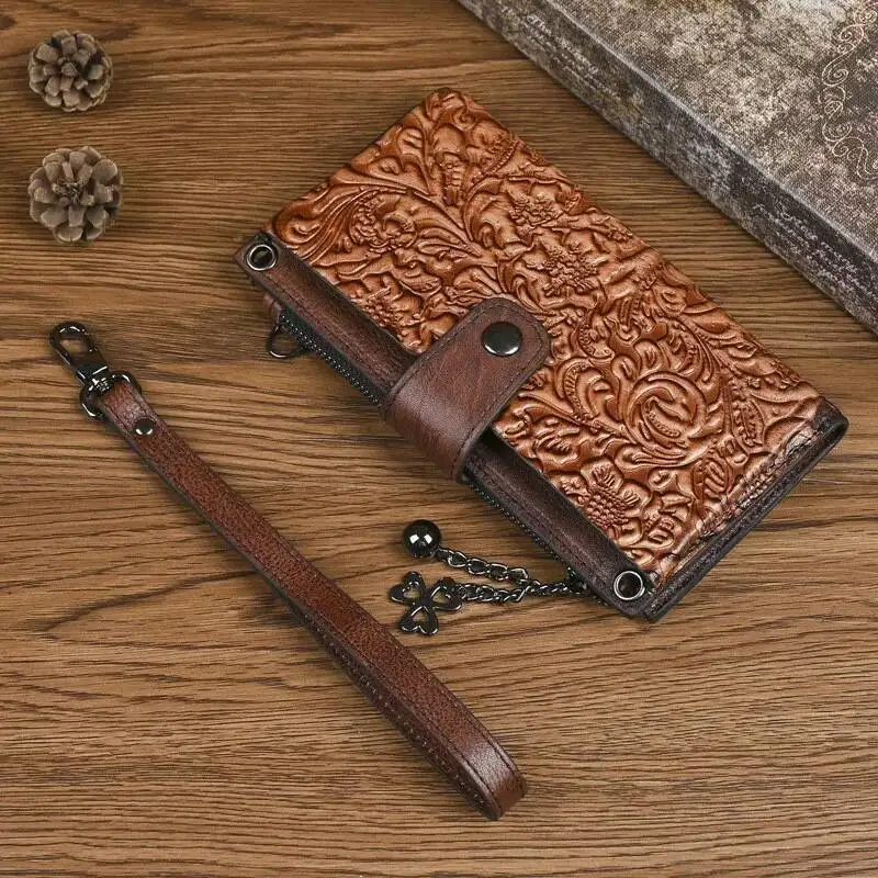 MOTAORA 2025 New Retro Women's Long Wallet Multifunctional Crossbody Genuine Leather Phone Creative Shoulder Bag