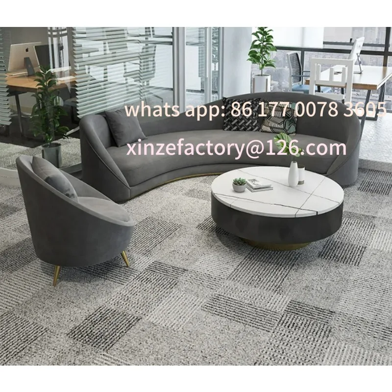 تخصيص صالون تجميل عائلة صغيرة الكشمير صالة الاستقبال أريكة منحنية الشمال النسيج عش الطيور على شكل أريكة بسيطة الحديثة #6