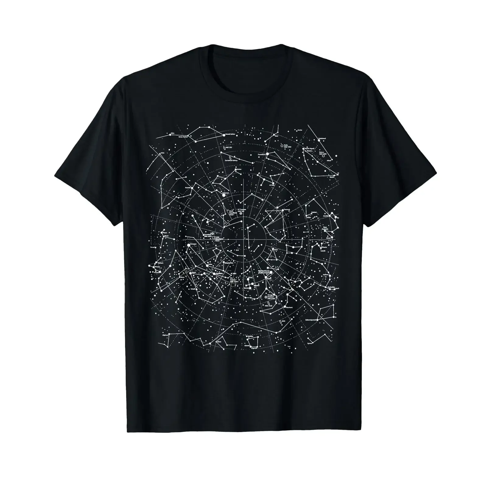 Astronomy Constellations Stars Sky Galaxy T Shirt vintage Washed Top For Everyday Wear Soft Unisex Versatile Comfortable Casual