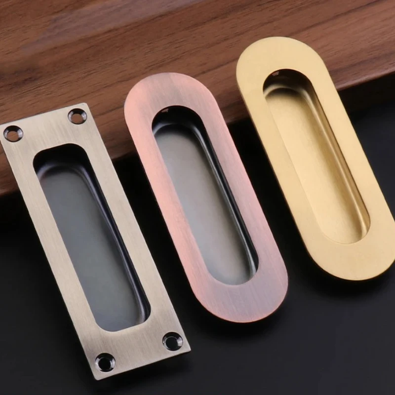 Sliding Door Inline Concealed Invisible Cabinet Door Drawer Fastener Embedded Door Handle Stainless Steel Concealed Pull Handle