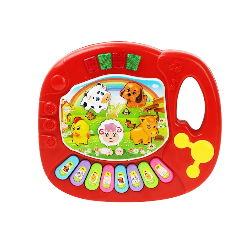 Baby Musikspiel zeug mit Tier Sound Kinder Klavier Tastatur elektrische blinkende Musik instrument frühen Lernspiel zeug für Kinder