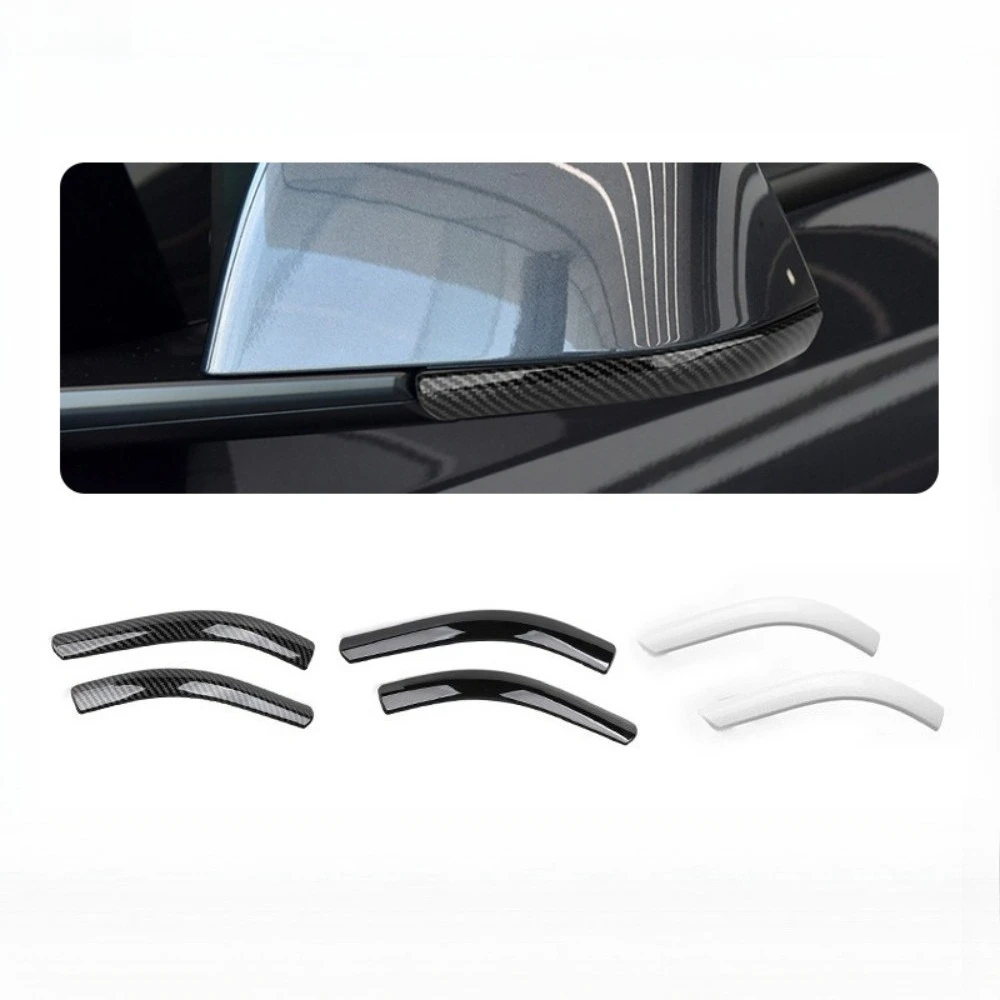 

ABS Rearview Mirror Anti-collision Strips Trim For Tesla Model Y Juniper 20-26 Model 3 Highland 17-26 Anti-scratch Sticker Cover