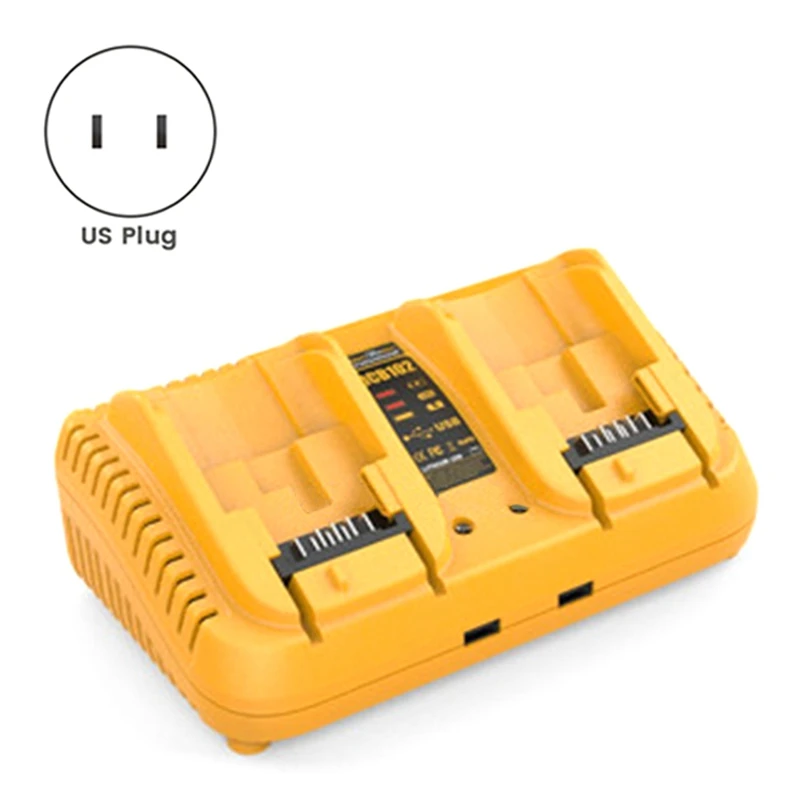 L47A-DCB102 Double Charger For Dewalt 12V 20V Lithium  Battery Charger