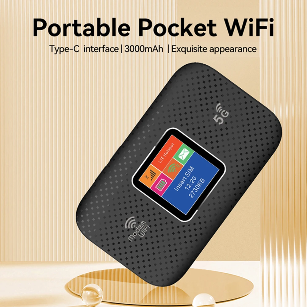 

4G Mobile WiFi Router 150Mbps LTE Portable WiFi Hotspot Type-C with SIM Card Slot Wireless Internet Router Support 8 To 10 Users